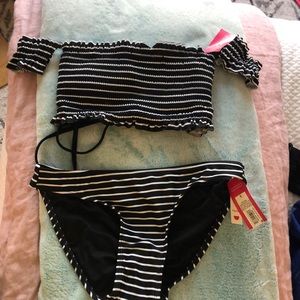 Off the shoulder two piece swimsuit